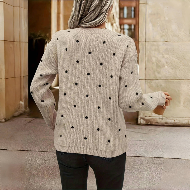 Anna & Julia® | Sweter dzianinowy w kropki