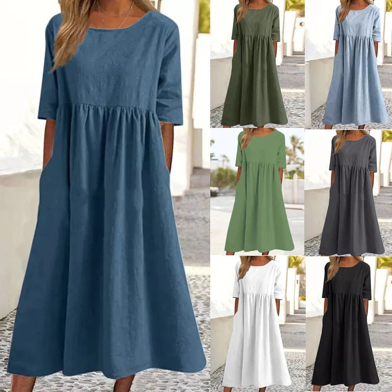 Anna & Julia® | Elegancka sukienka z okrągłym dekoltem