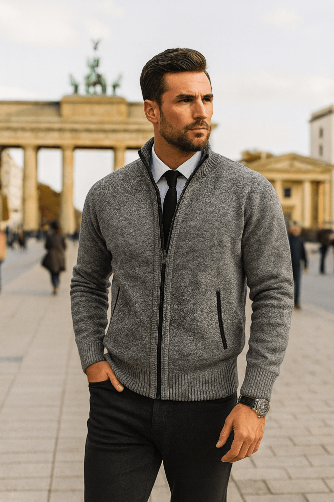 Norbert | Elegante herentrui met rits