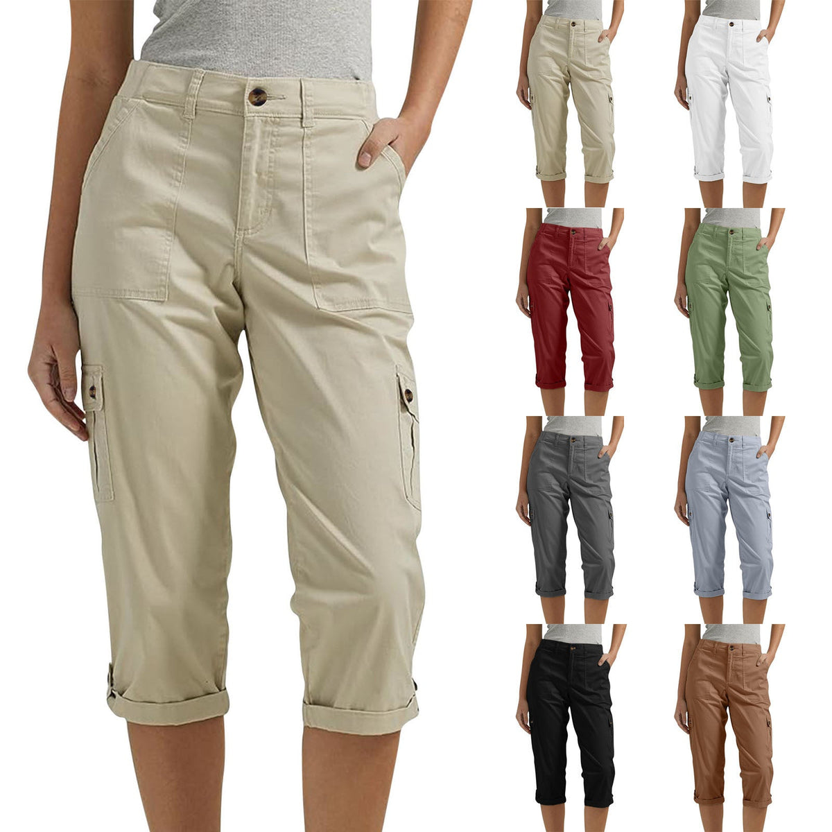 Anna & Julia® | Spodnie capri z wieloma kieszeniami