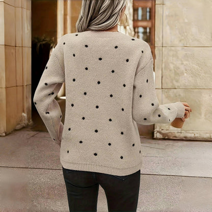 Anna & Julia® | Sweter dzianinowy w kropki