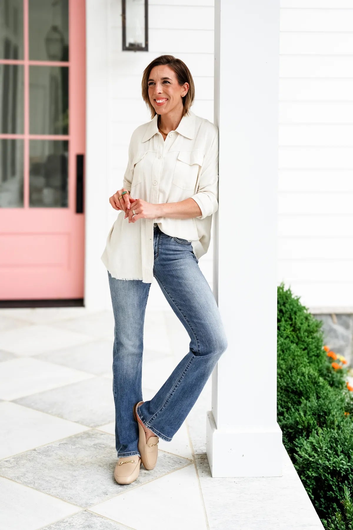 Anna & Julia® | Jeansy stretch z wysokim stanem