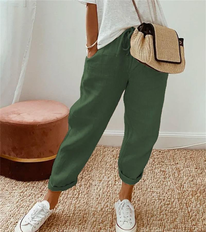 Anna & Julia® | Eleganckie lniane spodnie letnie
