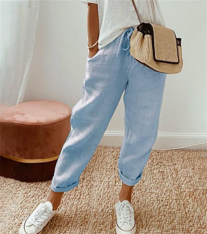 Anna & Julia® | Eleganckie lniane spodnie letnie