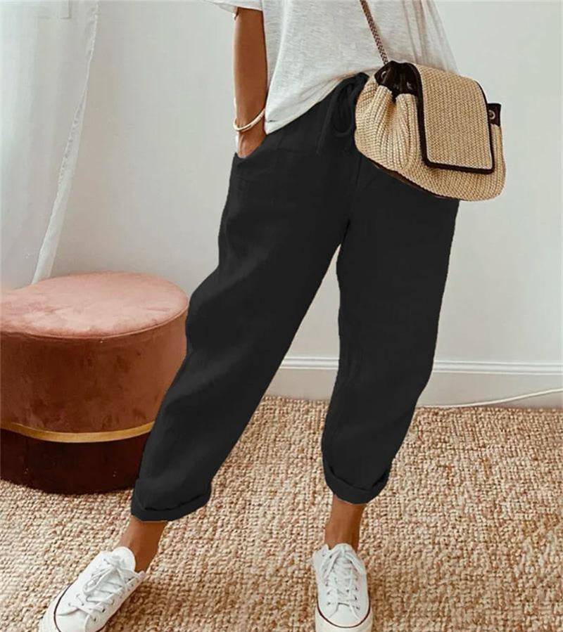 Anna & Julia® | Eleganckie lniane spodnie letnie
