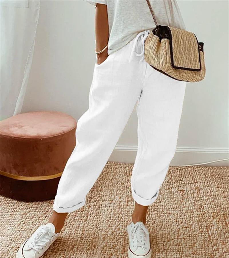Anna & Julia® | Eleganckie lniane spodnie letnie