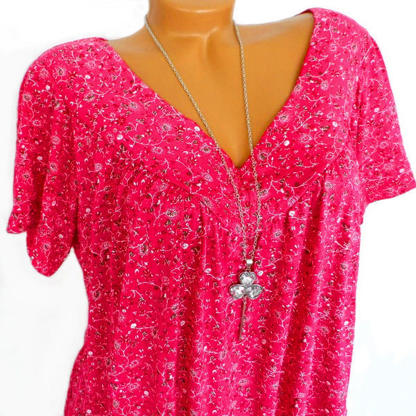 Anna & Julia® | T-shirt Flora z dekoltem V