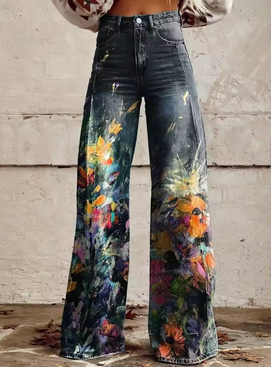 Anna & Julia® | Boho chic płynne spodnie