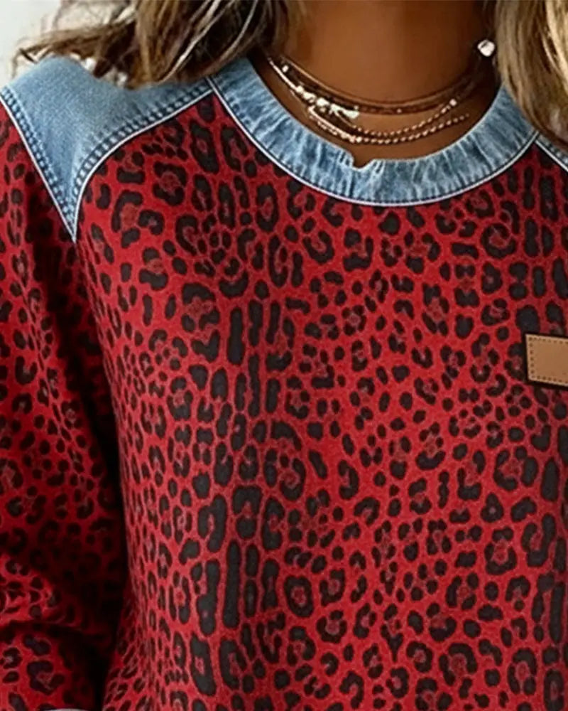 Anna & Julia® | Elegancki miękki sweter w panterkę