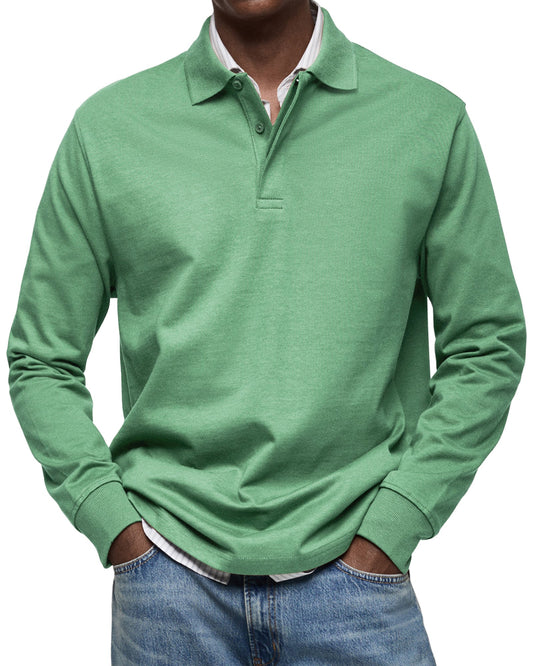 Gustaw | Casual poloshirt met lange mouwen