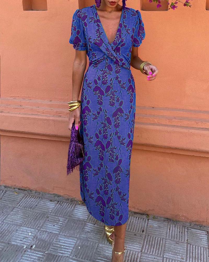 Anna & Julia® | Elegancka letnia sukienka z bufiastym rękawem