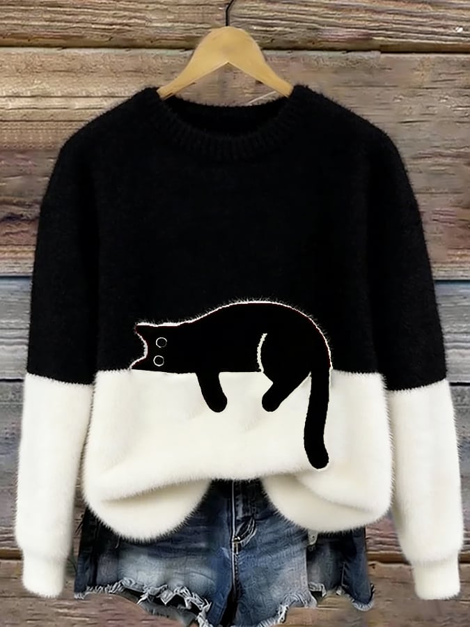 Anna & Julia® | Elegancki sweter z kotami