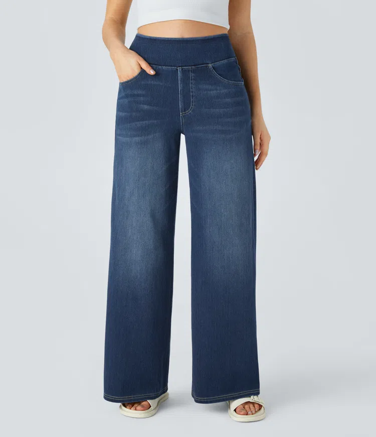 Anna & Julia® | Wygodne jeansy z wysokim stanem