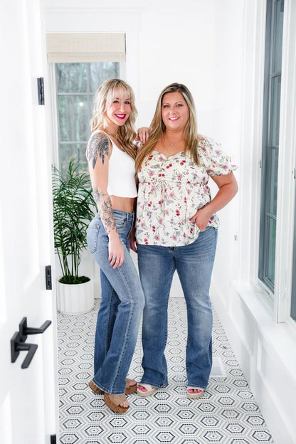 Anna & Julia® | Jeansy stretch z wysokim stanem