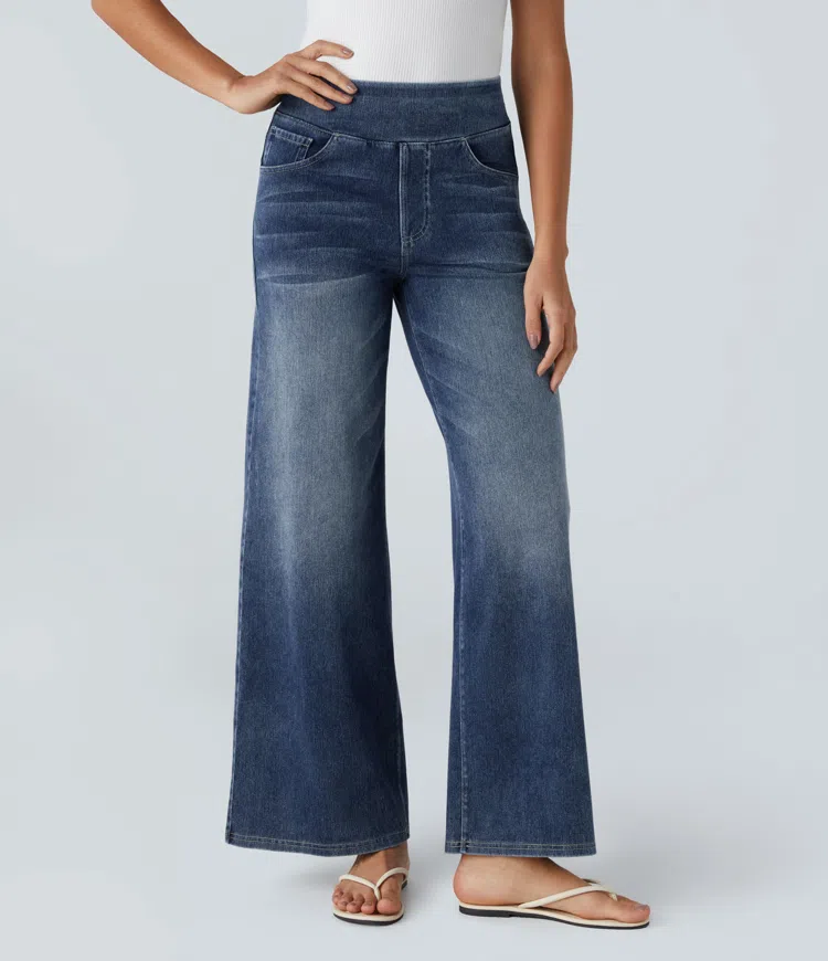 Anna & Julia® | Wygodne jeansy z wysokim stanem