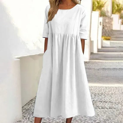 Anna & Julia® | Elegancka sukienka z okrągłym dekoltem
