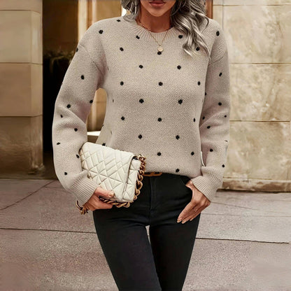 Anna & Julia® | Sweter dzianinowy w kropki