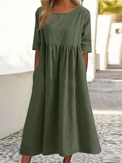 Anna & Julia® | Elegancka sukienka z okrągłym dekoltem