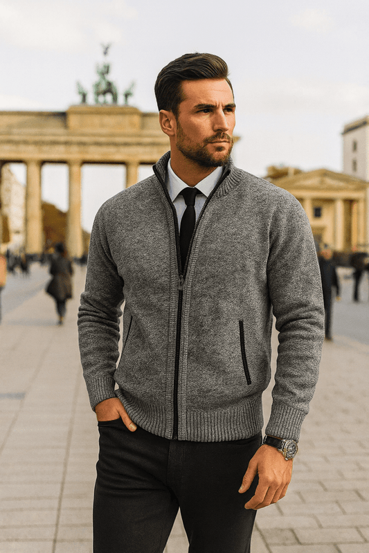 Norbert | Elegante herentrui met rits