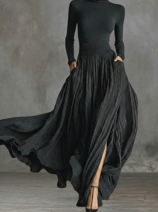Anna & Julia® | Sukienka maxi z rozcięciem