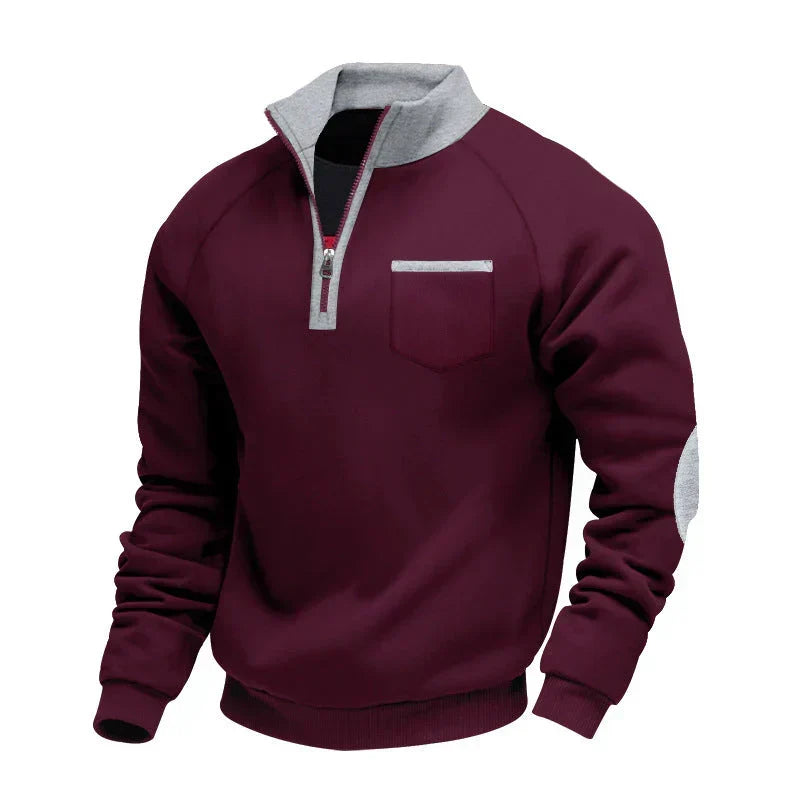 Anna & Julia® | Wiosenny sportowy sweter half-zip
