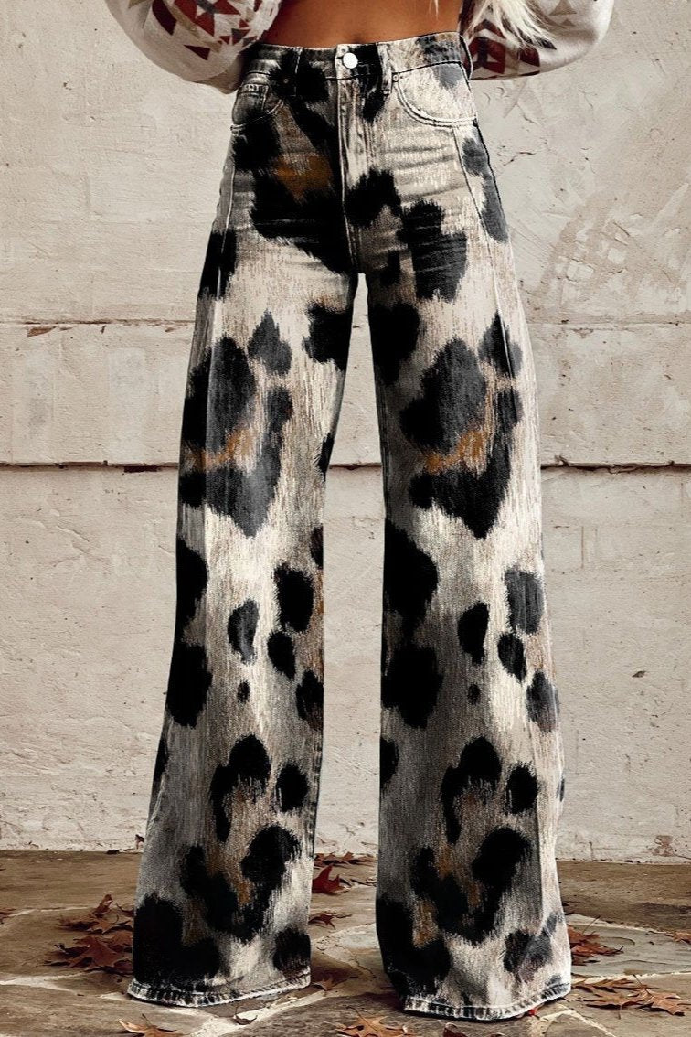 Anna & Julia® | Boho spodnie vintage z szykownym nadrukiem