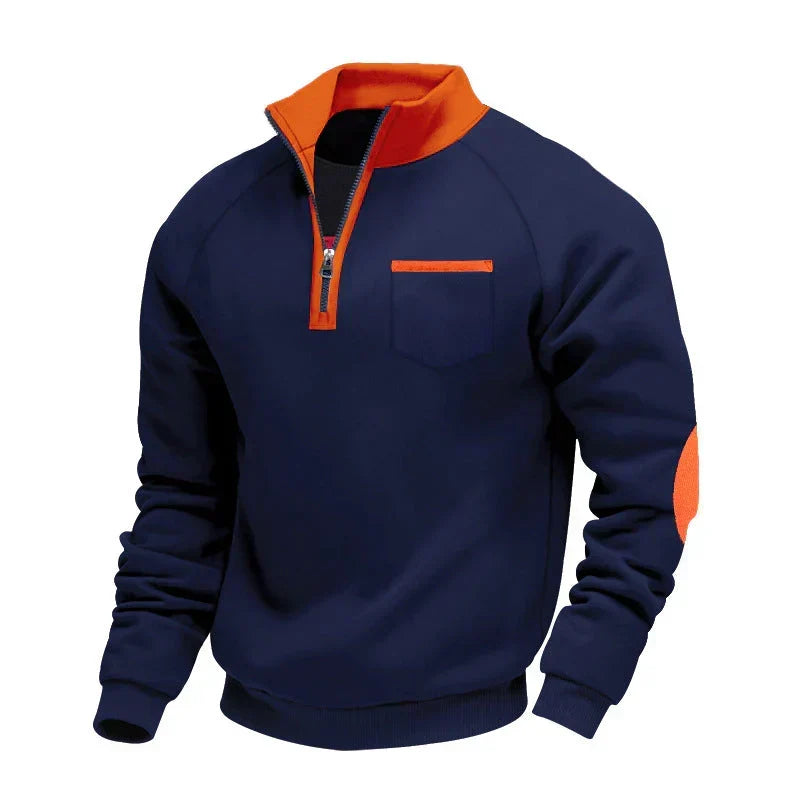 Anna & Julia® | Wiosenny sportowy sweter half-zip
