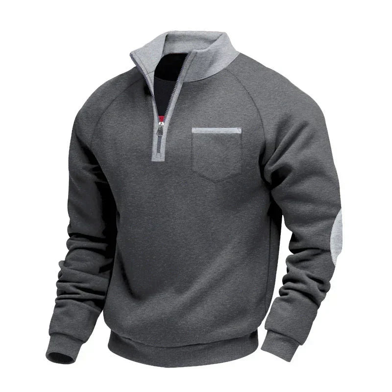 Anna & Julia® | Wiosenny sportowy sweter half-zip