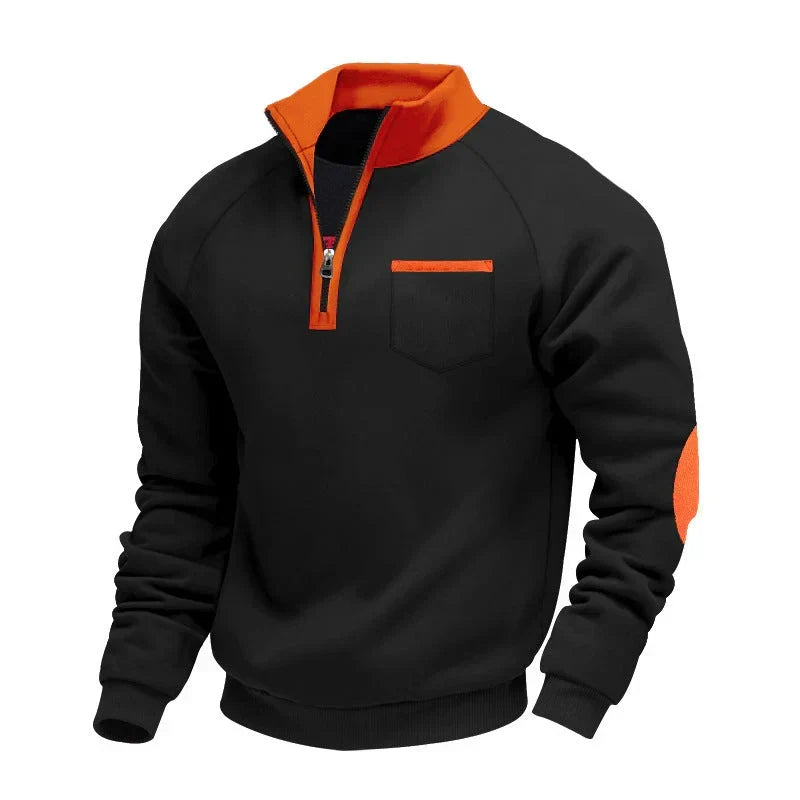 Anna & Julia® | Wiosenny sportowy sweter half-zip