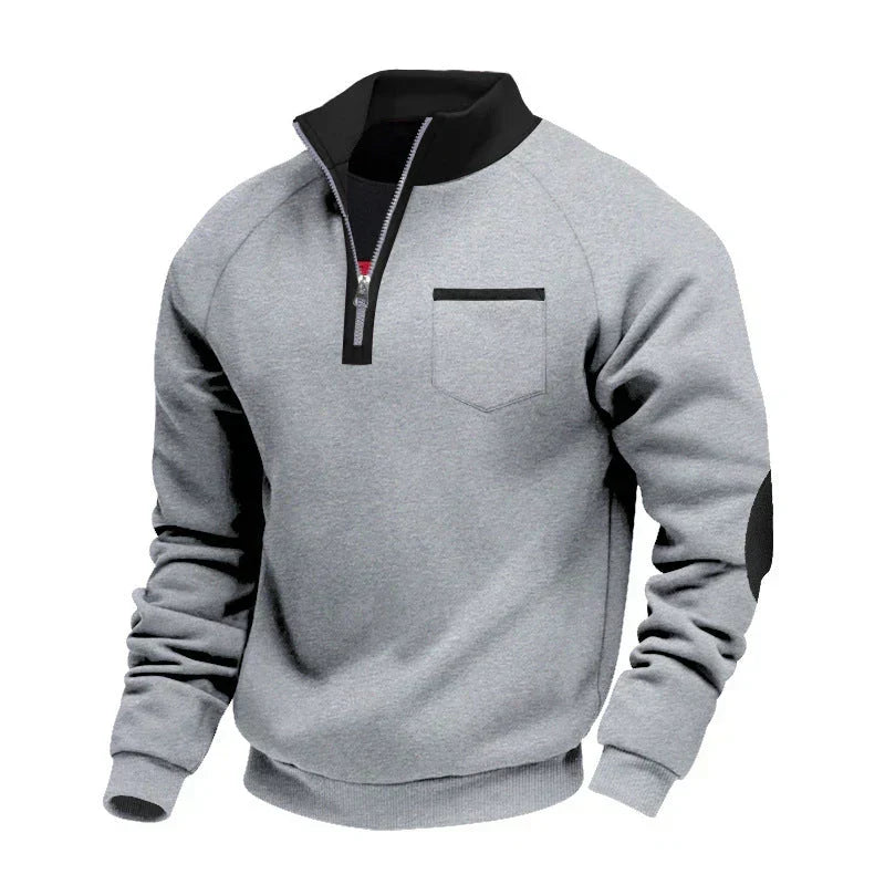 Anna & Julia® | Wiosenny sportowy sweter half-zip