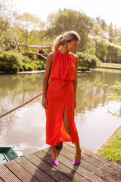 Anna & Julia® | Elegancka letnia sukienka z rozcięciem