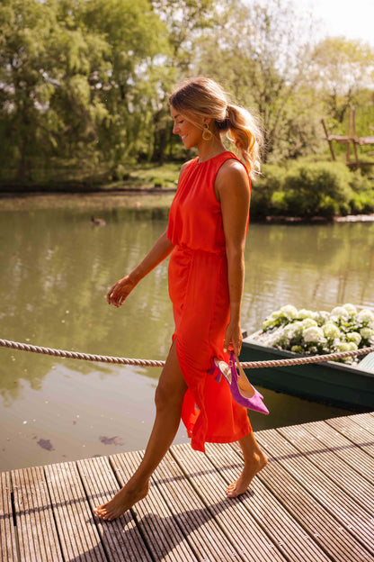 Anna & Julia® | Elegancka letnia sukienka z rozcięciem