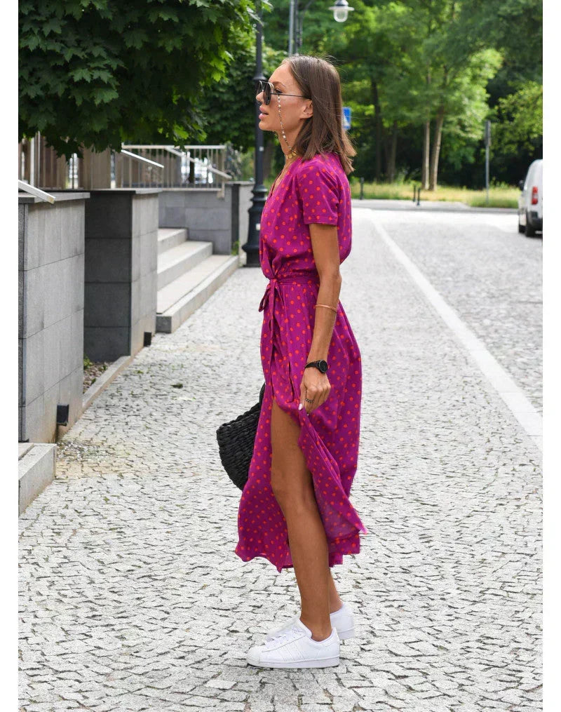 Anna & Julia® | Elegancka letnia sukienka z dekoltem V