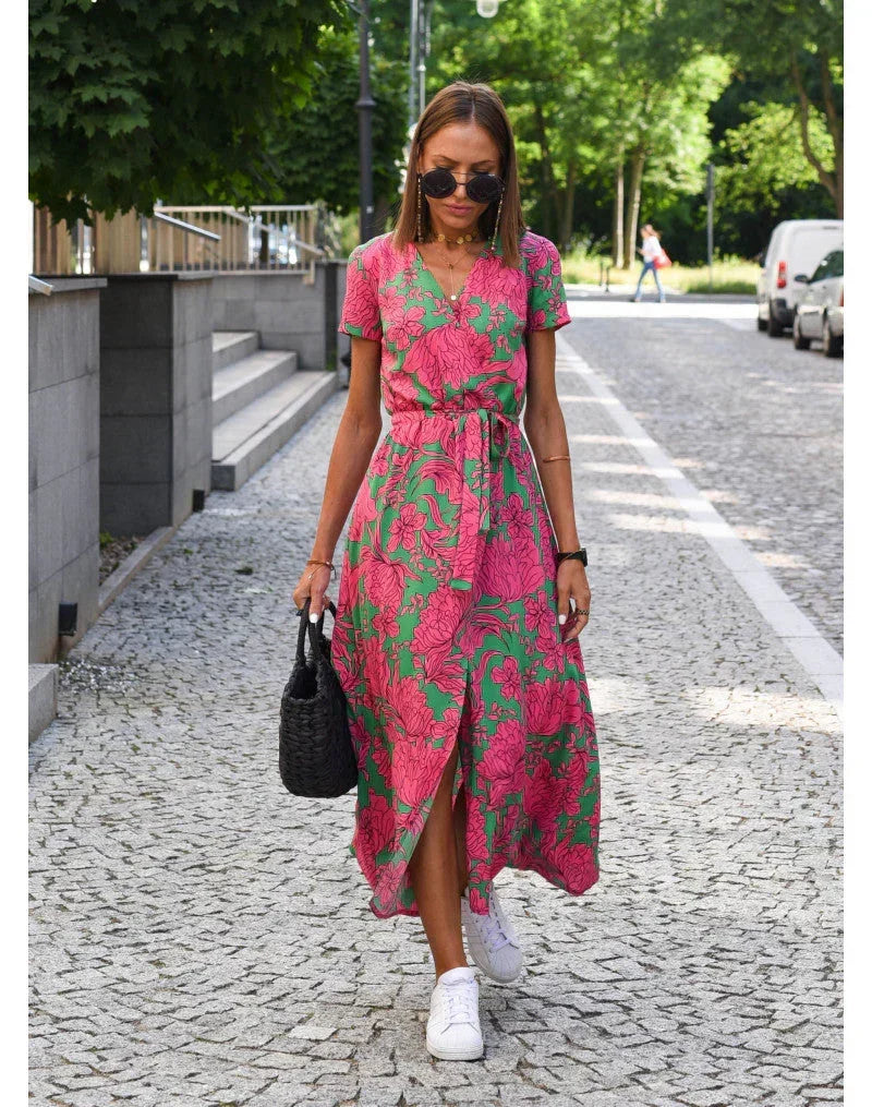Anna & Julia® | Elegancka letnia sukienka z dekoltem V