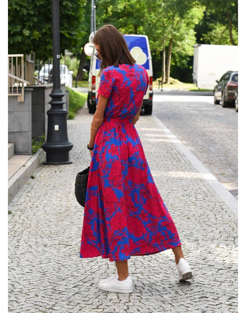 Anna & Julia® | Elegancka letnia sukienka z dekoltem V