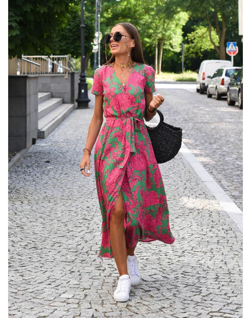 Anna & Julia® | Elegancka letnia sukienka z dekoltem V
