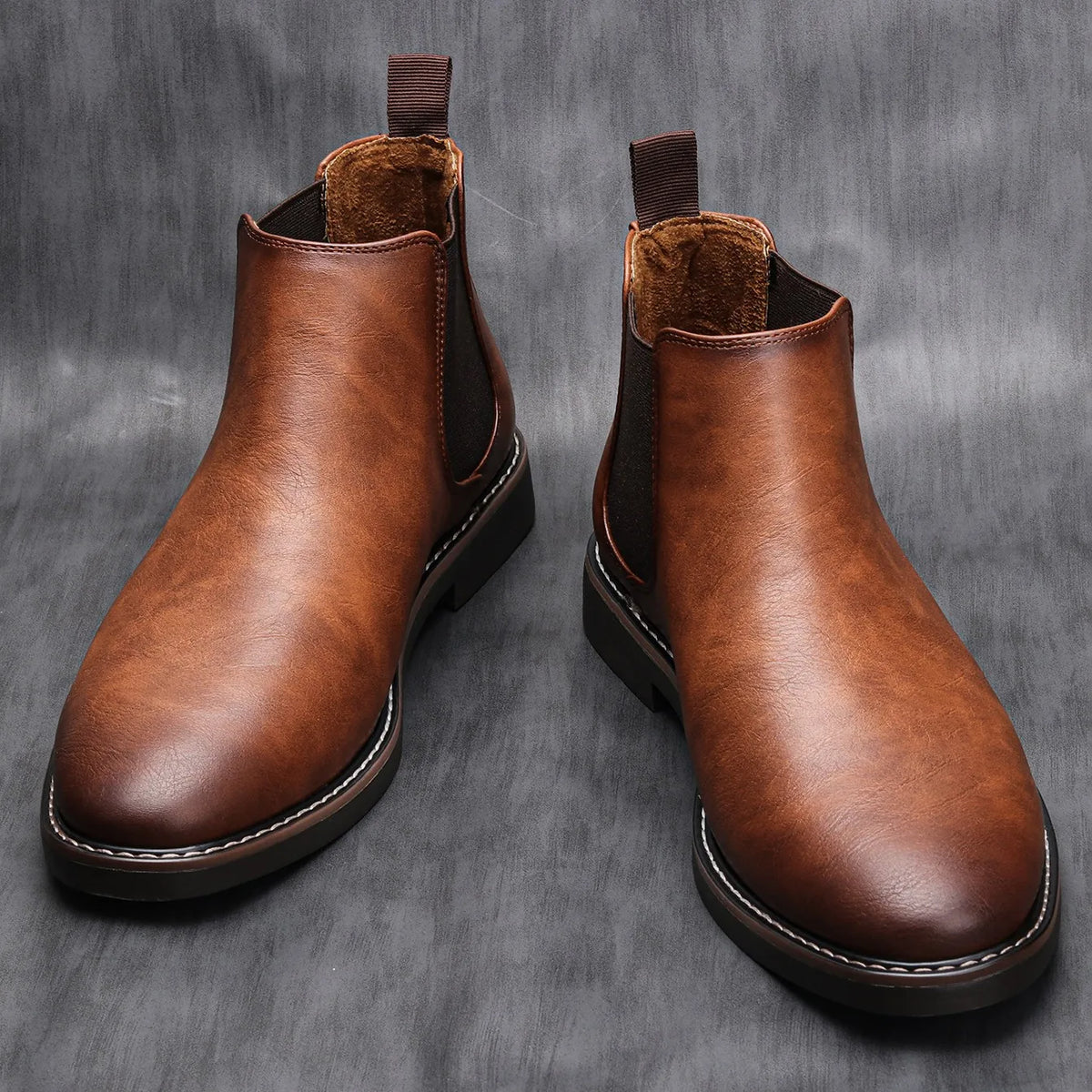 Anna & Julia® | Brązowe eleganckie buty skórzane