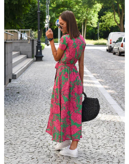 Anna & Julia® | Elegancka letnia sukienka z dekoltem V