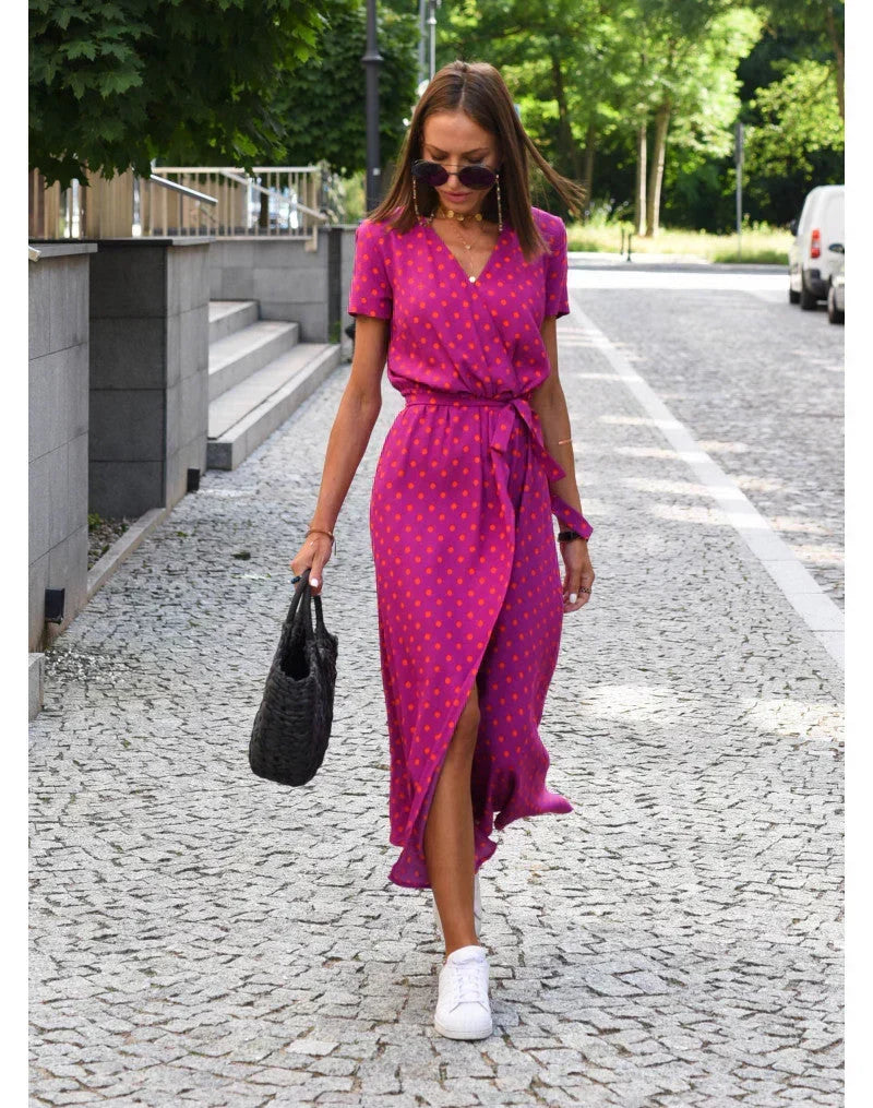 Anna & Julia® | Elegancka letnia sukienka z dekoltem V