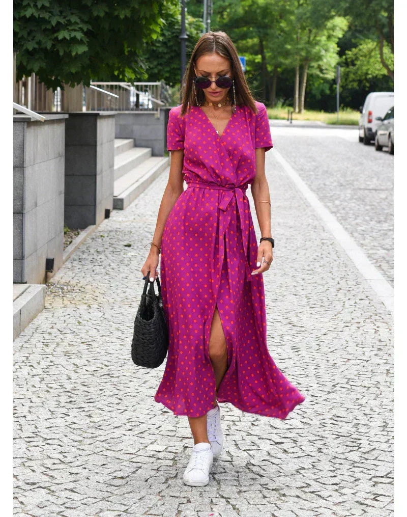 Anna & Julia® | Elegancka letnia sukienka z dekoltem V