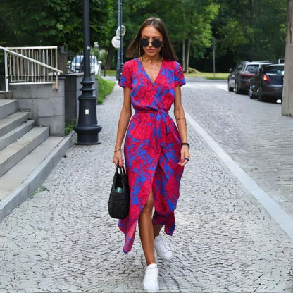 Anna & Julia® | Elegancka letnia sukienka z dekoltem V