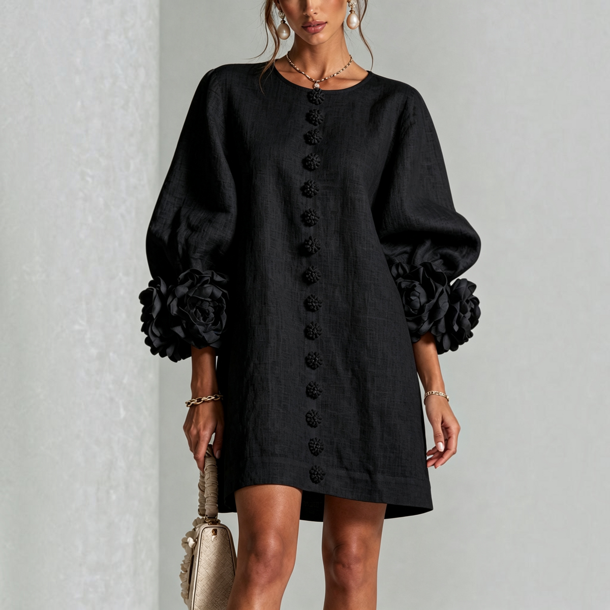 Anna & Julia® | Amara – elegancka sukienka mini w kwiaty
