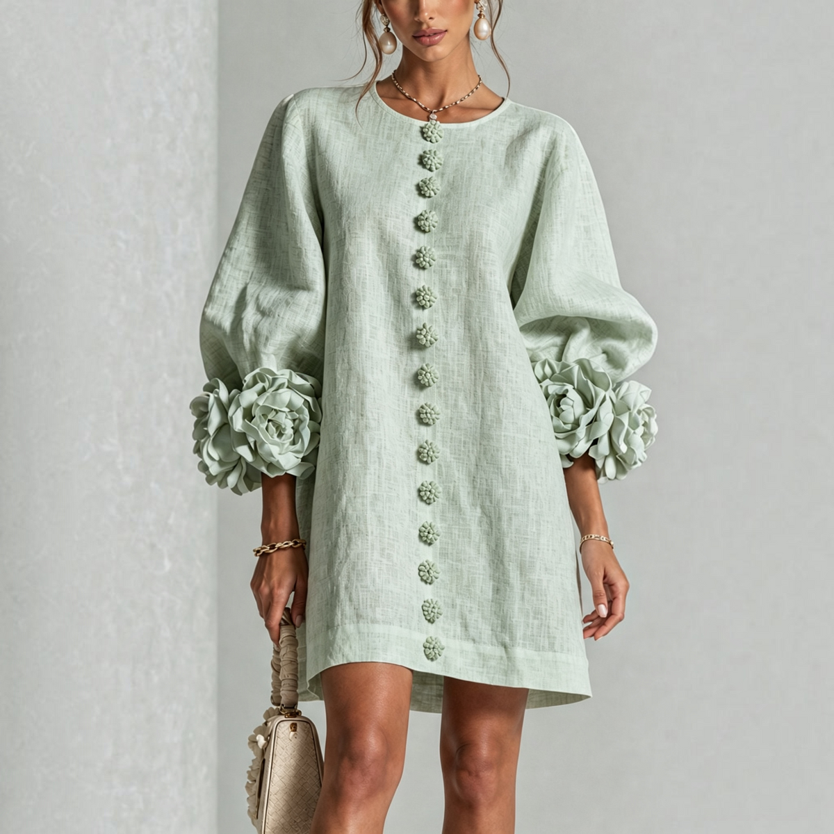Anna & Julia® | Amara – elegancka sukienka mini w kwiaty
