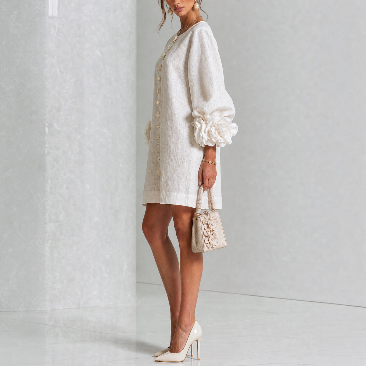 Anna & Julia® | Amara – elegancka sukienka mini w kwiaty