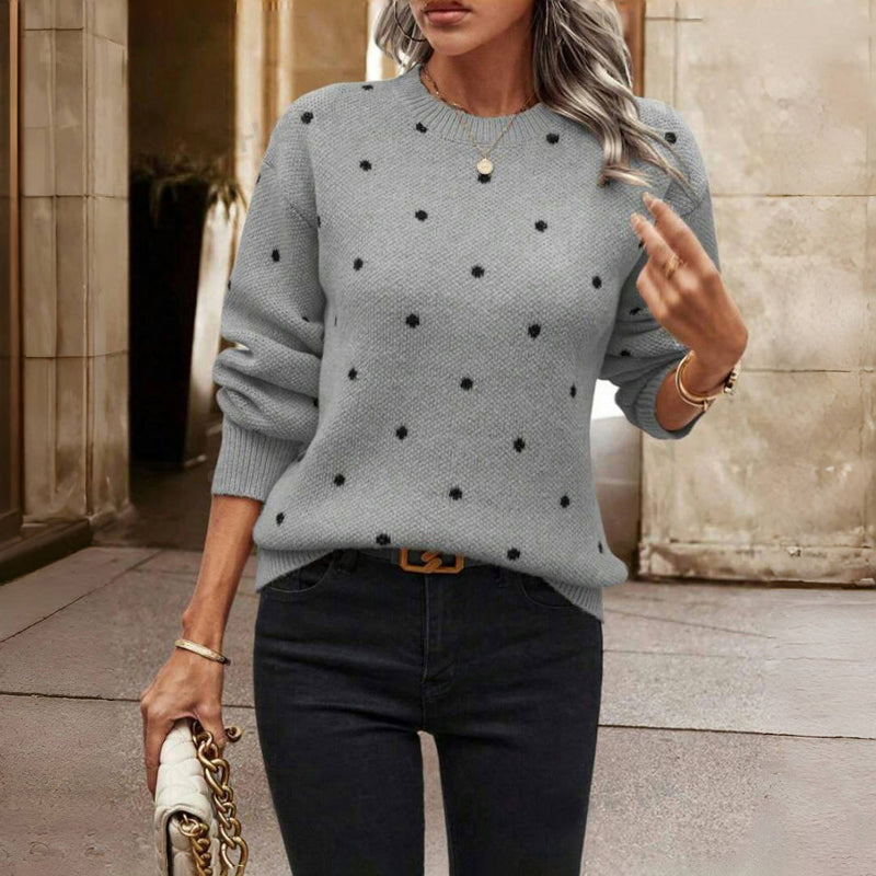 Anna & Julia® | Sweter dzianinowy w kropki