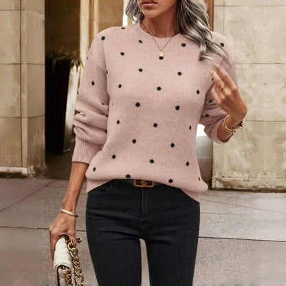Anna & Julia® | Sweter dzianinowy w kropki