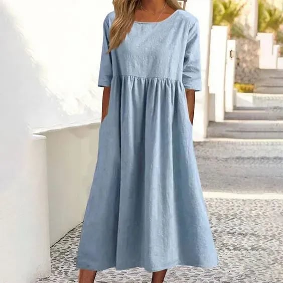 Anna & Julia® | Elegancka sukienka z okrągłym dekoltem