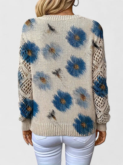 Anna & Julia® | Elegancki sweter w kwiaty