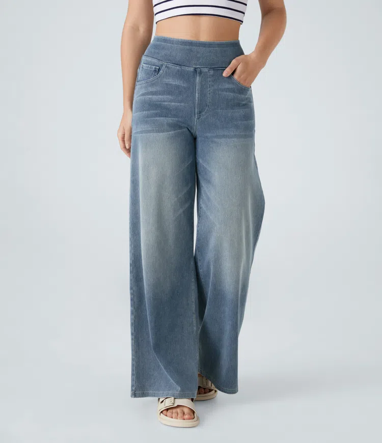Anna & Julia® | Wygodne jeansy z wysokim stanem