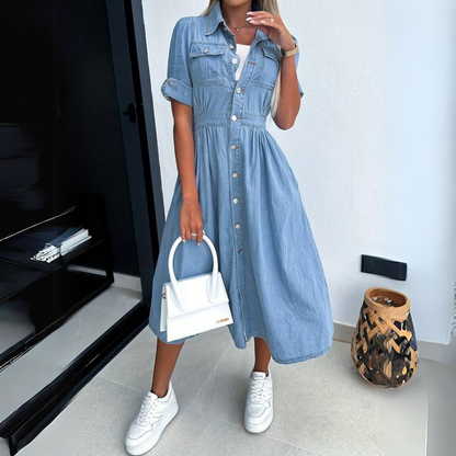Anna & Julia® | Casualowa sukienka jeansowa
